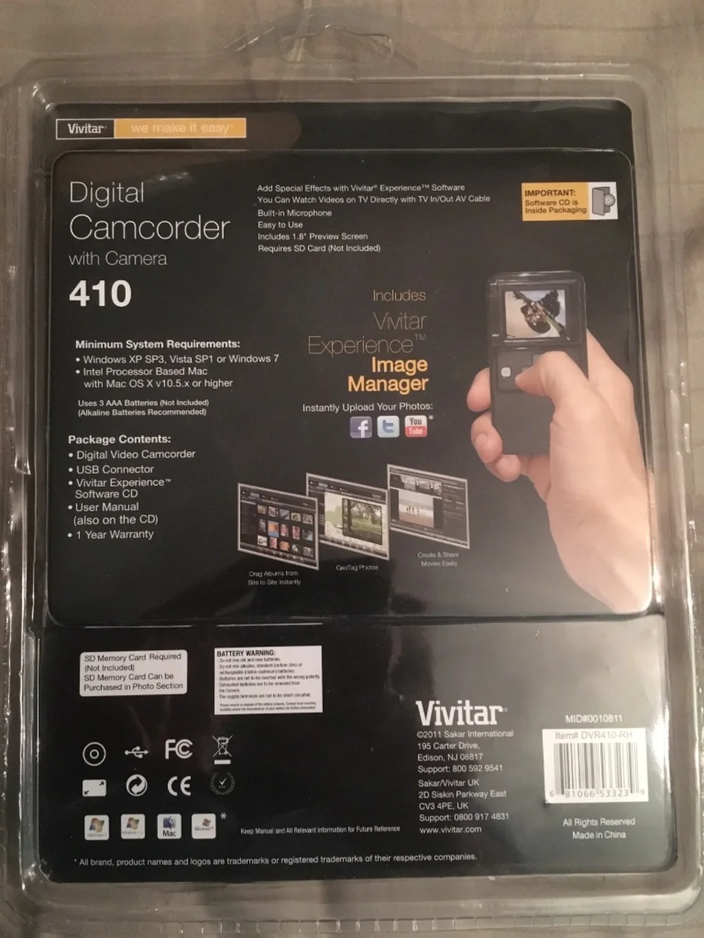 Vivitar DVR 410 Digital Camcorder Red NEW Sealed Y2K Retro Digicam Video Camera